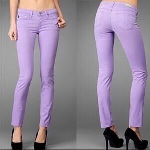 AG cigarette leg the stilt purple lavander ankle skinny jeans made in USA 24 EUC